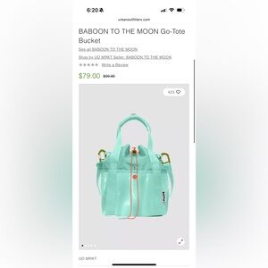 NIB - Baboon to the Moon Go - Tote Bucket